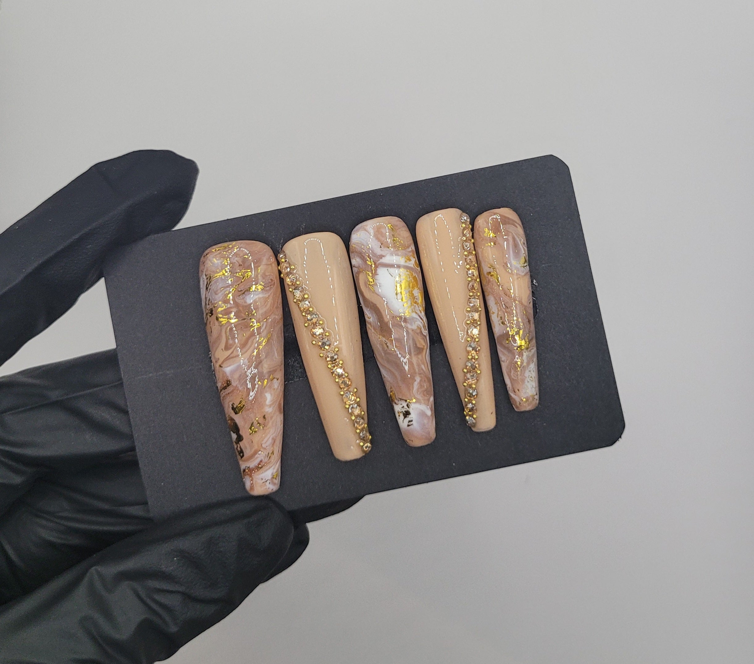 Bronze Cappuccino Press Ons