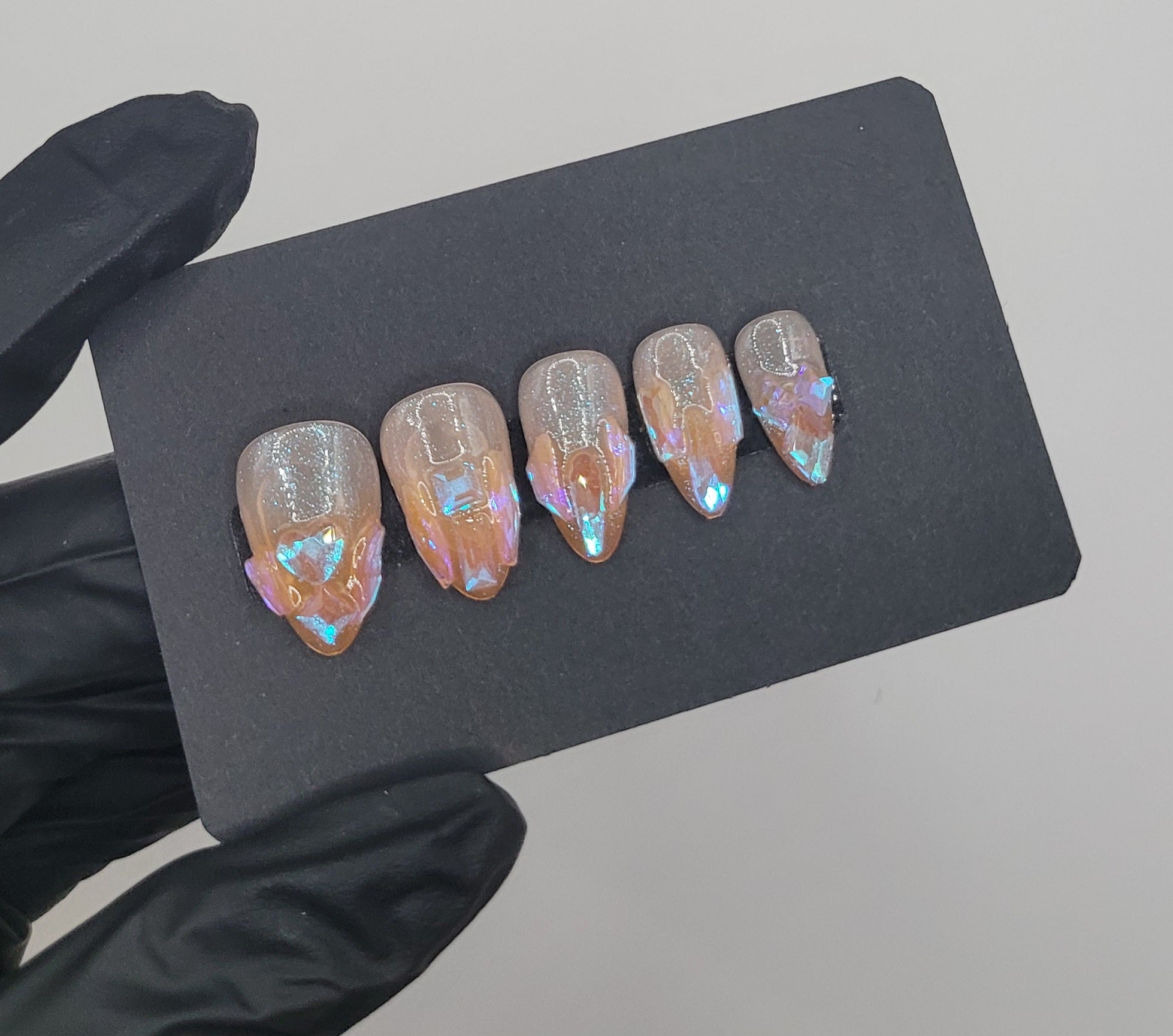 Orange Quartz Press Ons