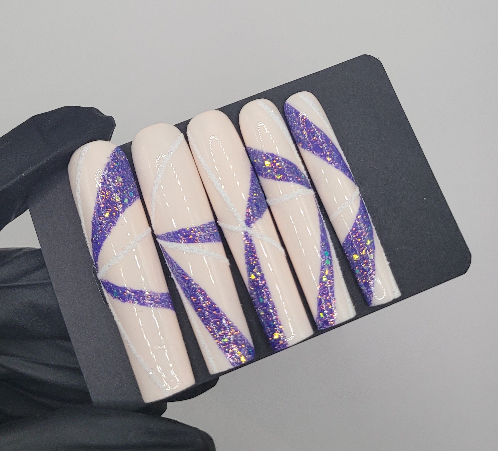 Purple Frost Press Ons