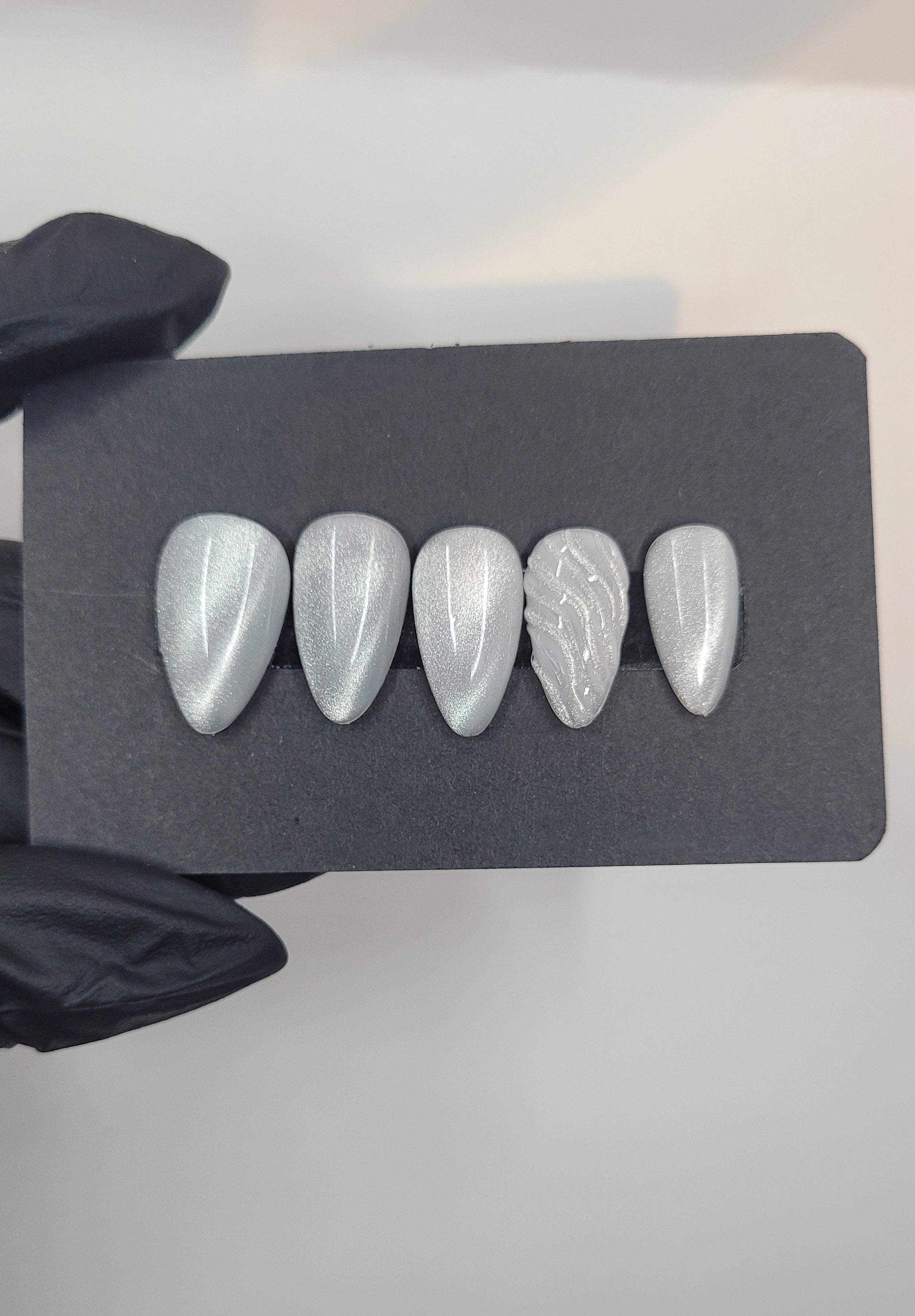 Pearl Mirror Press Ons