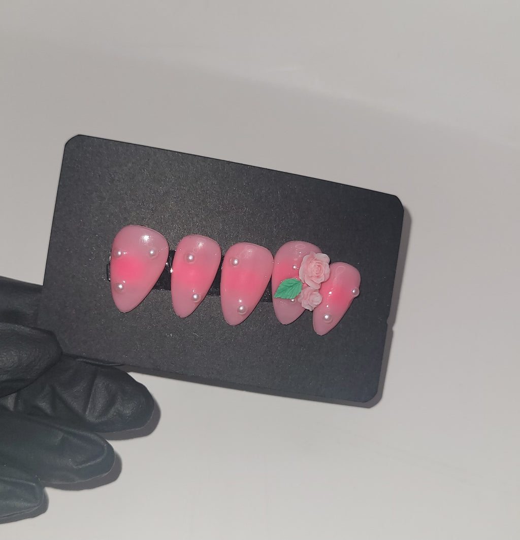 Roses and Pearls Press Ons