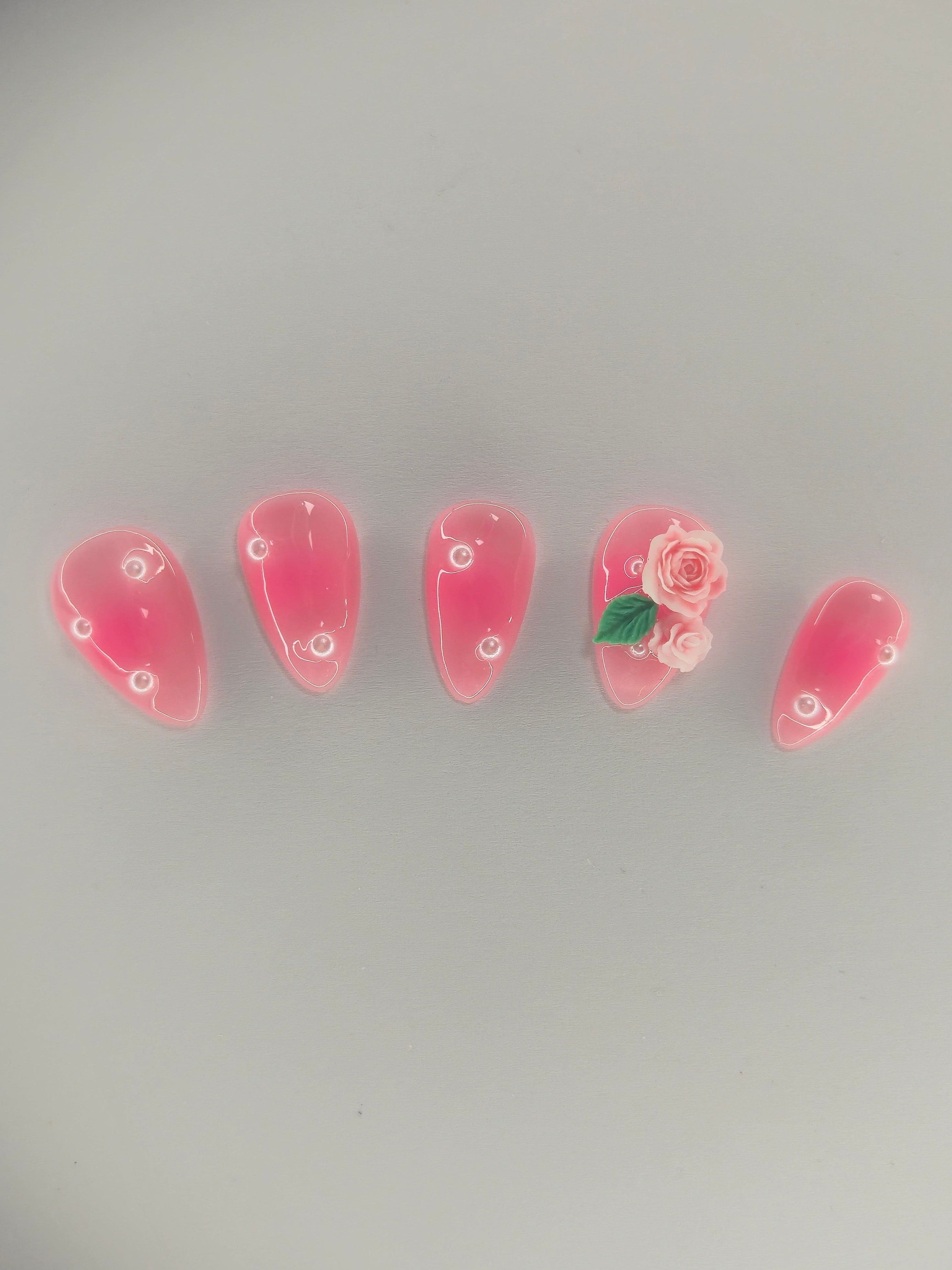 Roses and Pearls Press Ons