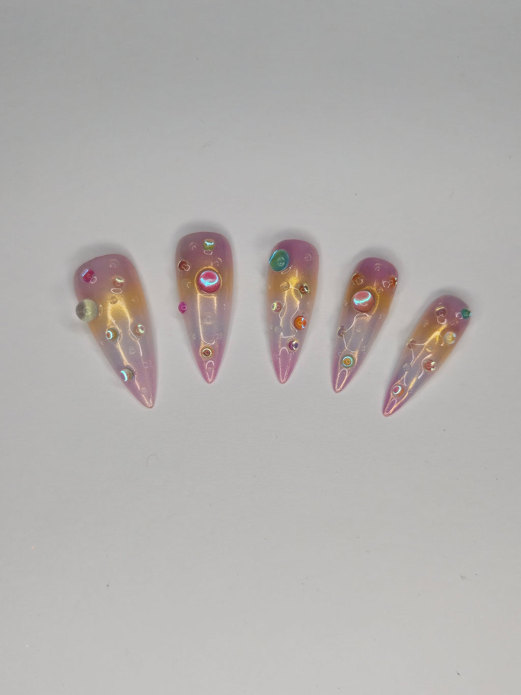 Multi Bubbles Press Ons