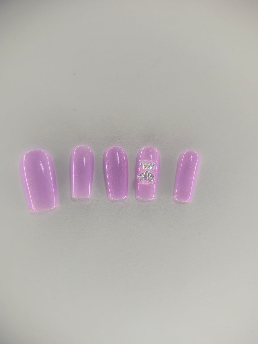 Lavender Bear Press Ons
