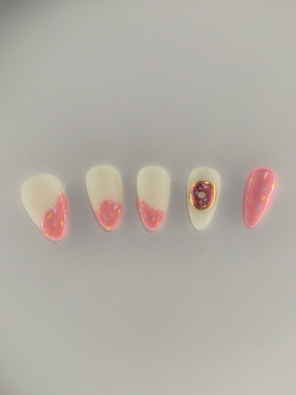 Pink Doughnut Press Ons