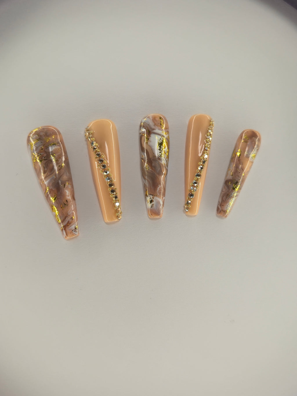 Bronze Cappuccino Press Ons