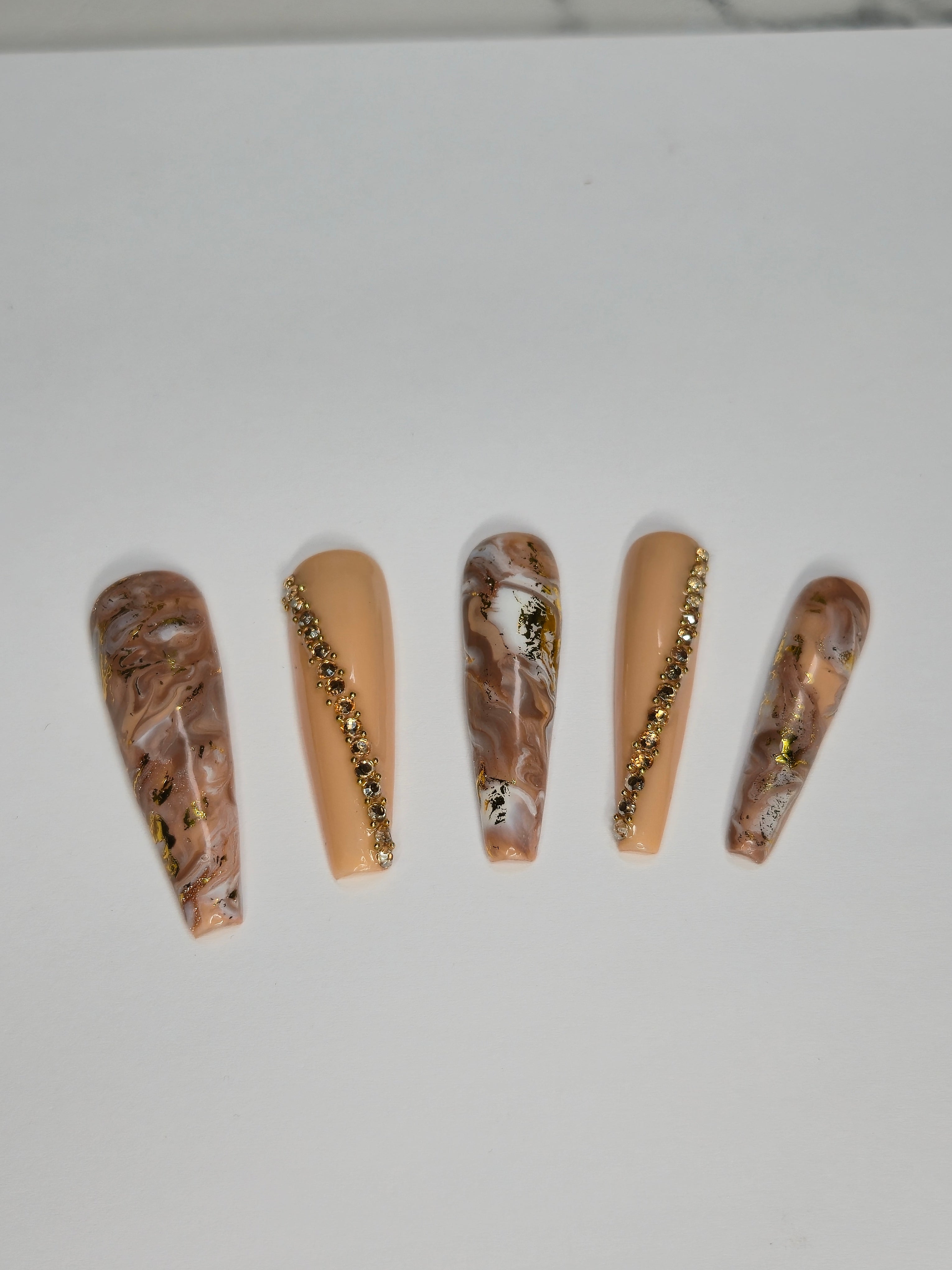 Bronze Cappuccino Press Ons