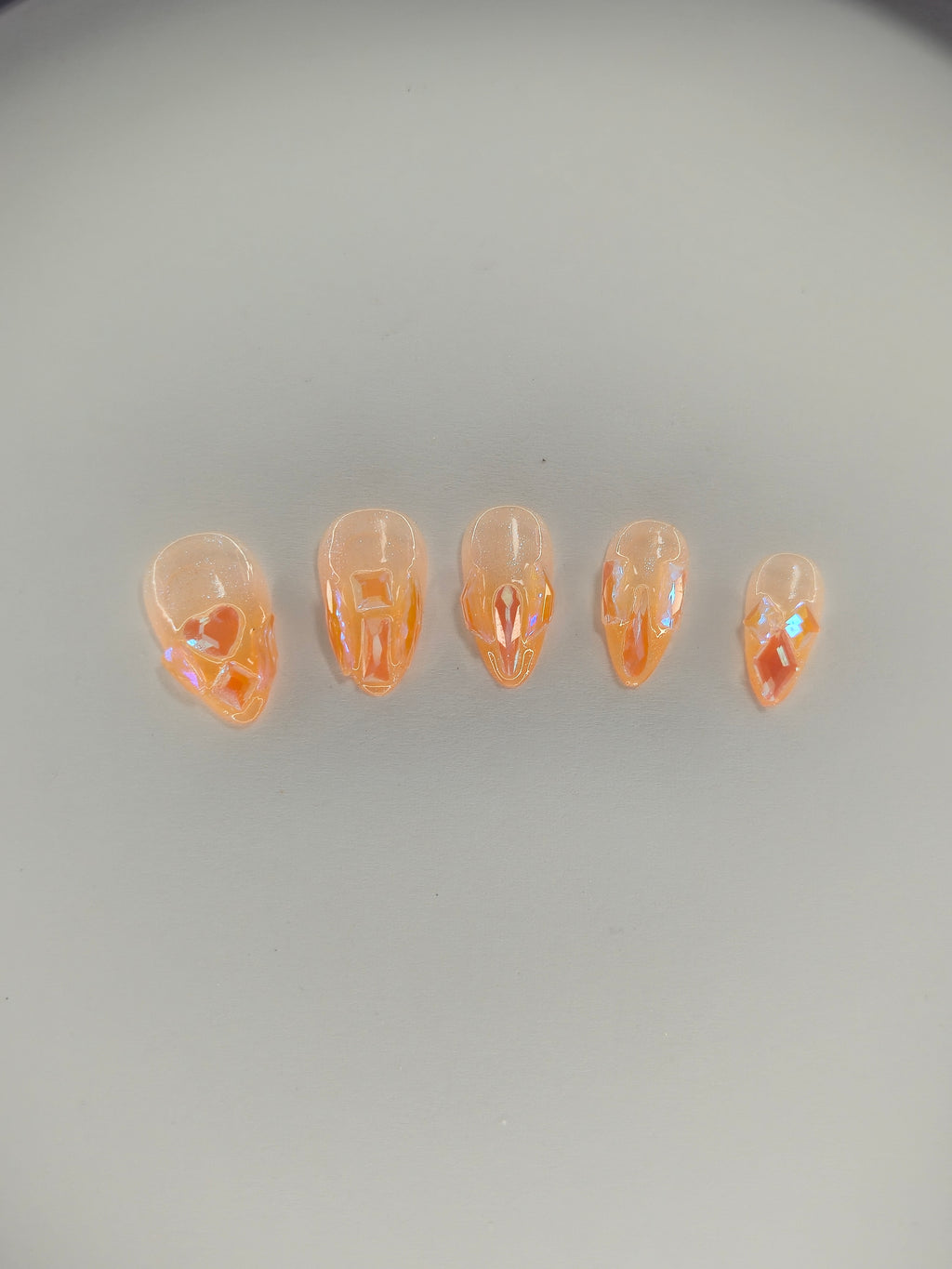 Orange Quartz Press Ons