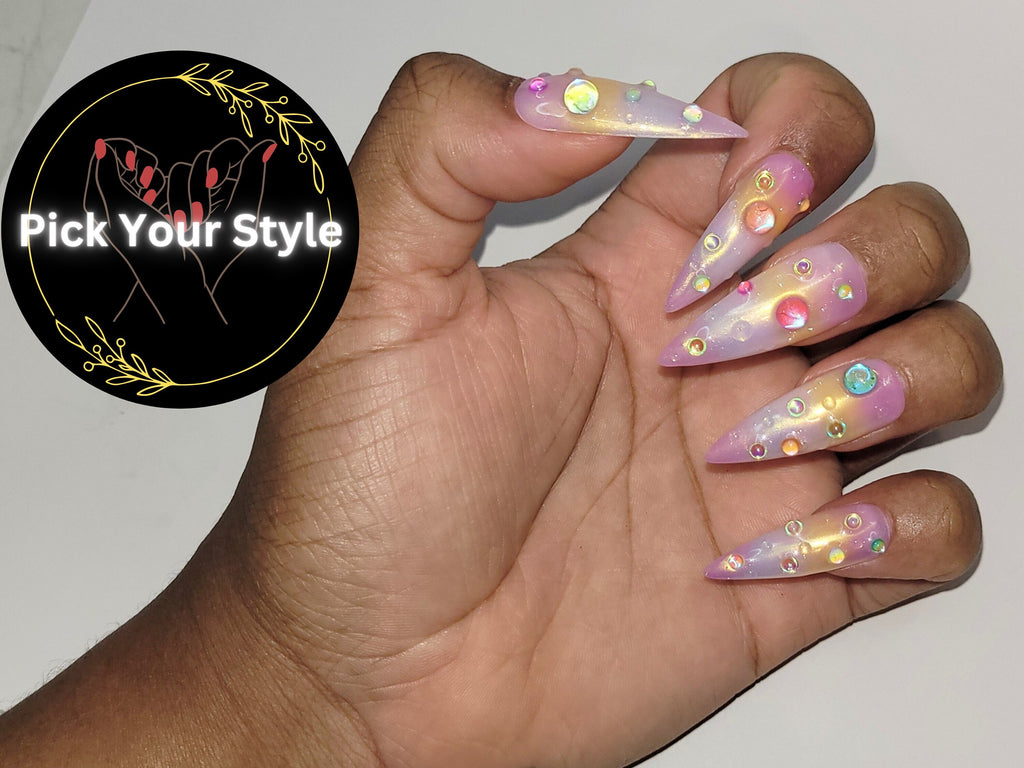 Multi Bubbles Press Ons