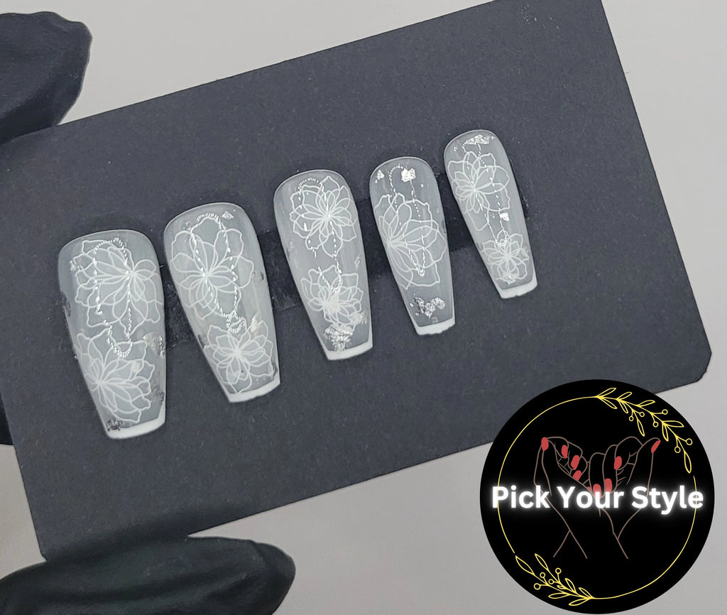 Snow Garden Press Ons