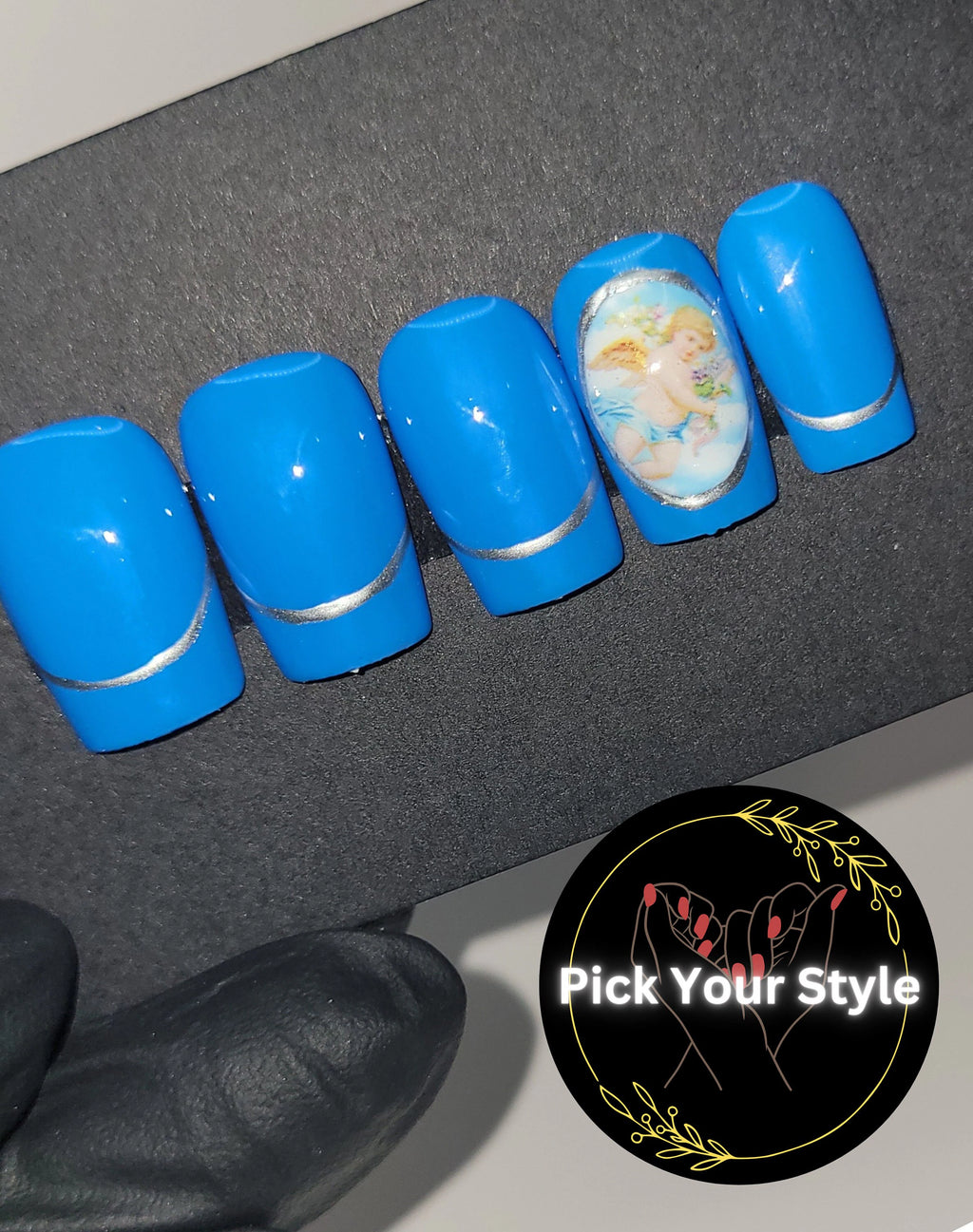 Blue Angel Press Ons