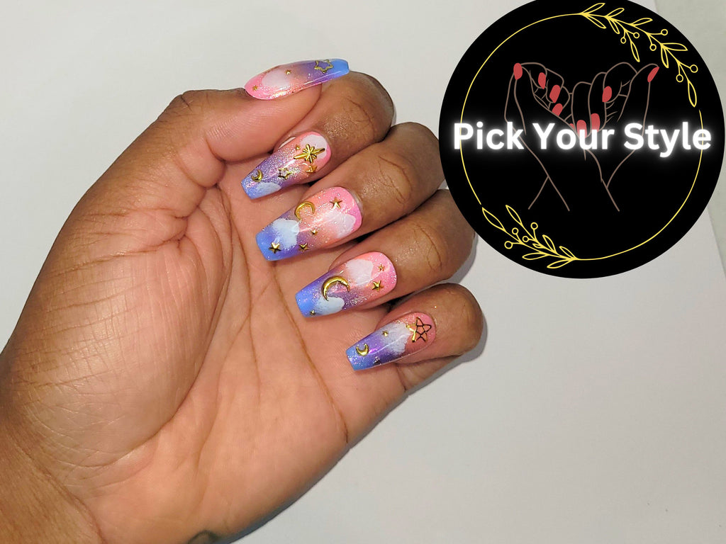 A Starry Evening Press Ons