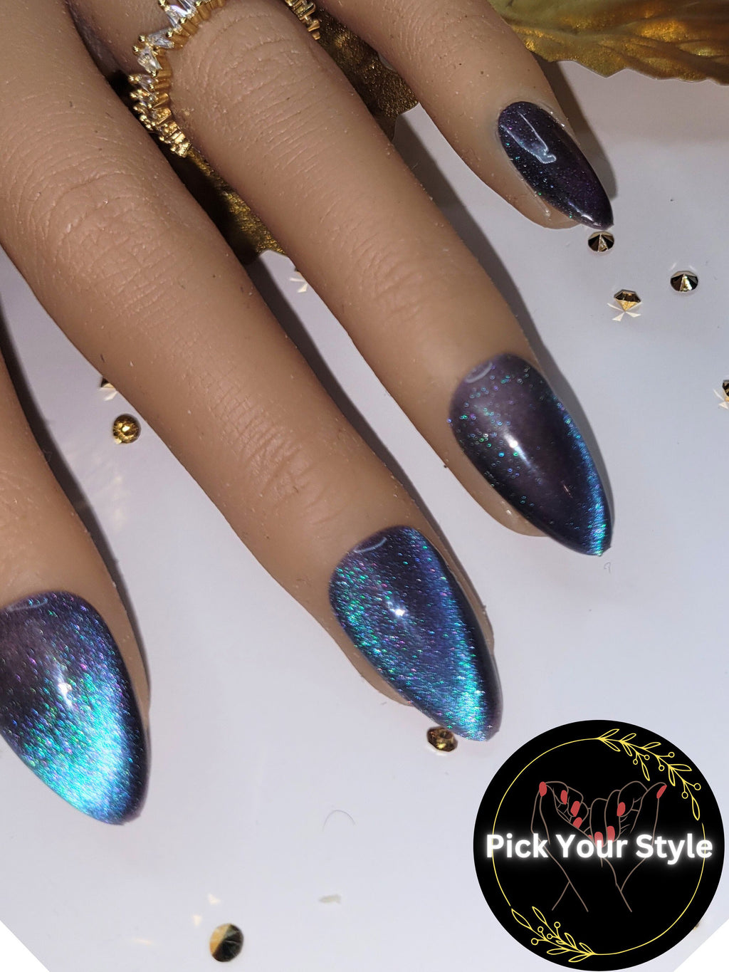 Cat-eye reflex Press Ons